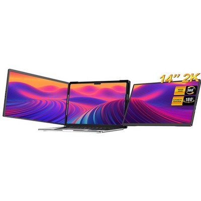 UPERFECT Laptop Screen Extender 14'' 2K Dual Bildschirm QHD für Laptop 13''-16''