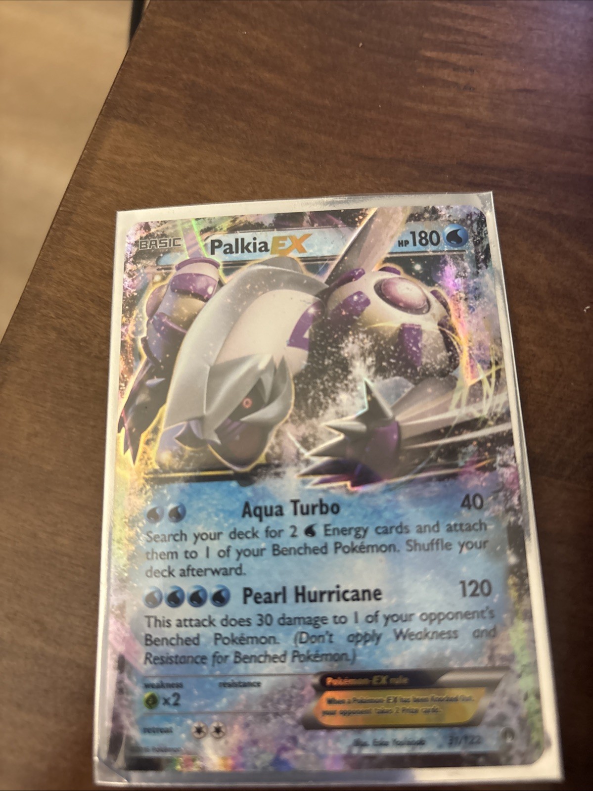 Palkia EX 31/122 MINT Condition. Pokemon XY Breakpoint