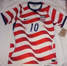 Nike USA USMNT Christian Pulisic #10 Men's L Soccer Jersey White Red Blue