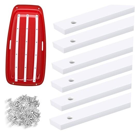 moonoom 6 Pcs Sledding Runner Kit with Nuts and Screws, 47'' × 0.9'' Sled 