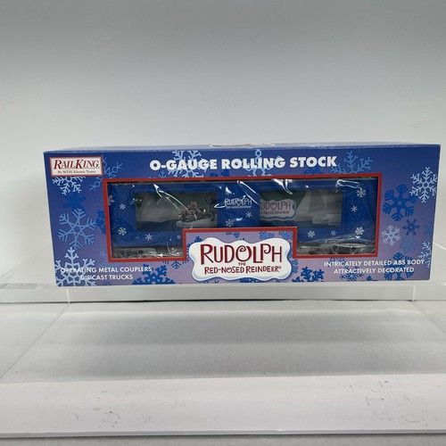 MTH RailKing 30-79183 Rudolph Red Nosed Reindeer Christmas Action Car New O - Picture 12 of 16
