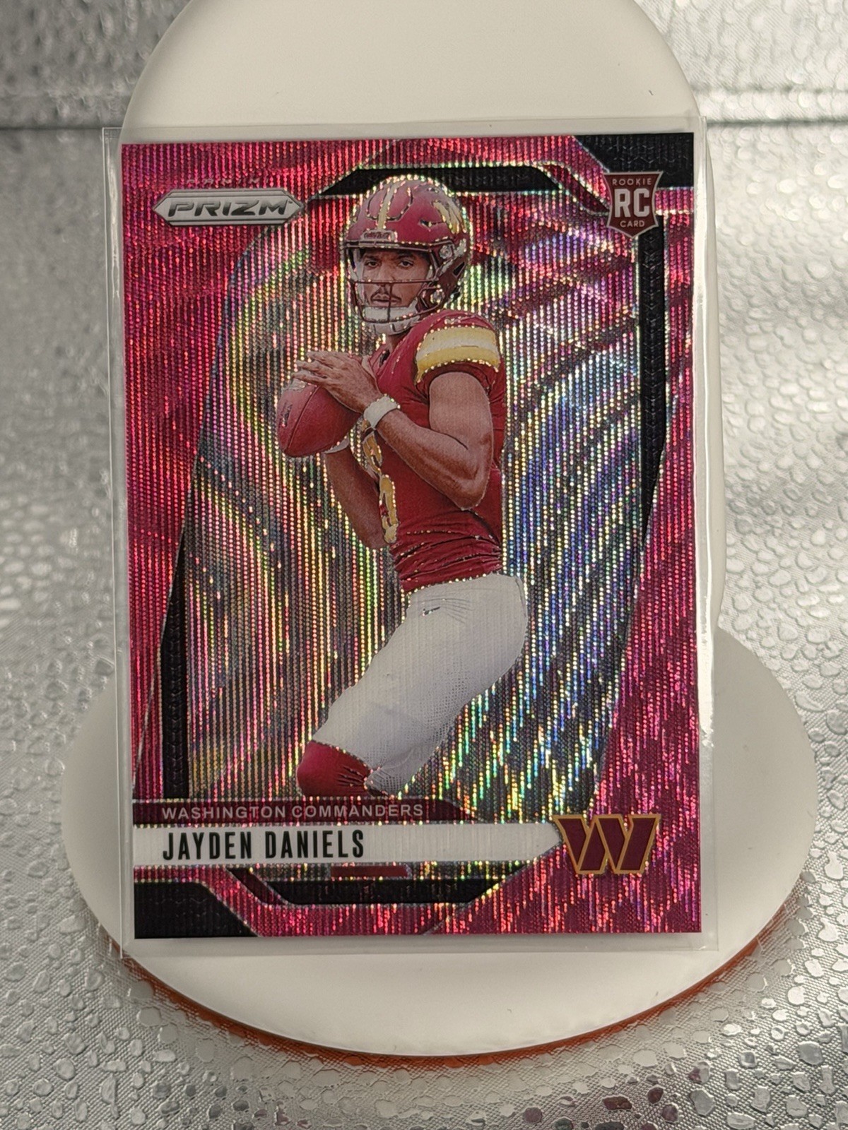Panini Prizm 2024 Jayden Daniels #347 Rookie Washington Commanders Pink Wave RC