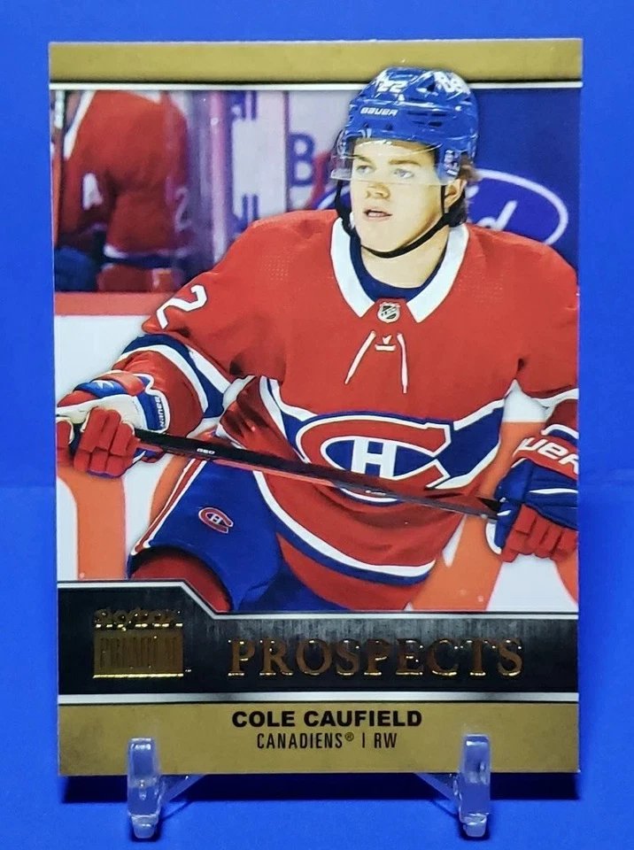 💯 2021-22 NHL Metal Universe Skybox Cole Caufield Premium Prospects #PP-1 RC 💯 - Image 3 of 4