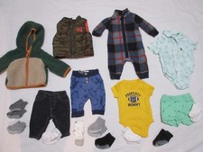 0 to 3 Month Baby Boy 16 pc Clothes Lot: Carter's, Health Tex, Gap, Catimini  