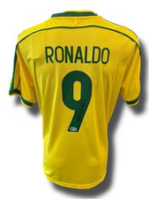 RONALDO NAZARIO SIGNED BRAZIL HOME 1998 WORLD CUP SHIRT (ACG CERT AG16634)