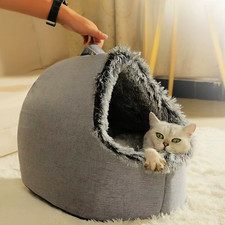 Winter Cat Bed Self-Warming Puppy House Cozy Cat Sleeping Cave Beds Indoor Kitte