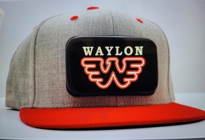 Waylon Jennings Hat,Metal Removeable Patch,Decky Snapback 