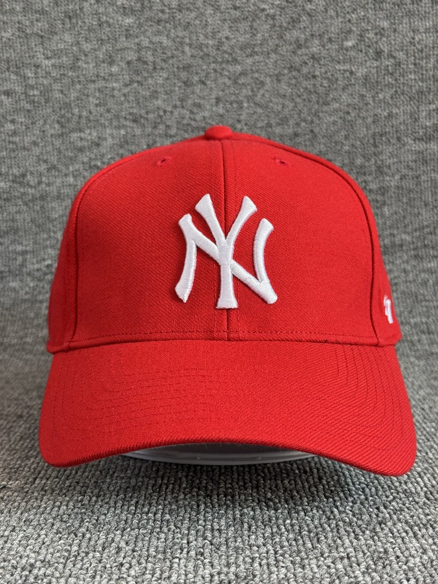 '47 Brand New York Yankees MLB Dad Hat Strapback Red White Cap