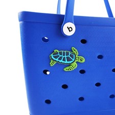 Vagocom Accessorio Charm Tartaruga 3,34 x 2,25 pollici / 8,5 x 5,7 cm, Verde + Blu