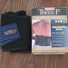 HoMedics Thera:P Magnetic Therapy Back Support Black 20 Magnets Pain Relief S/M