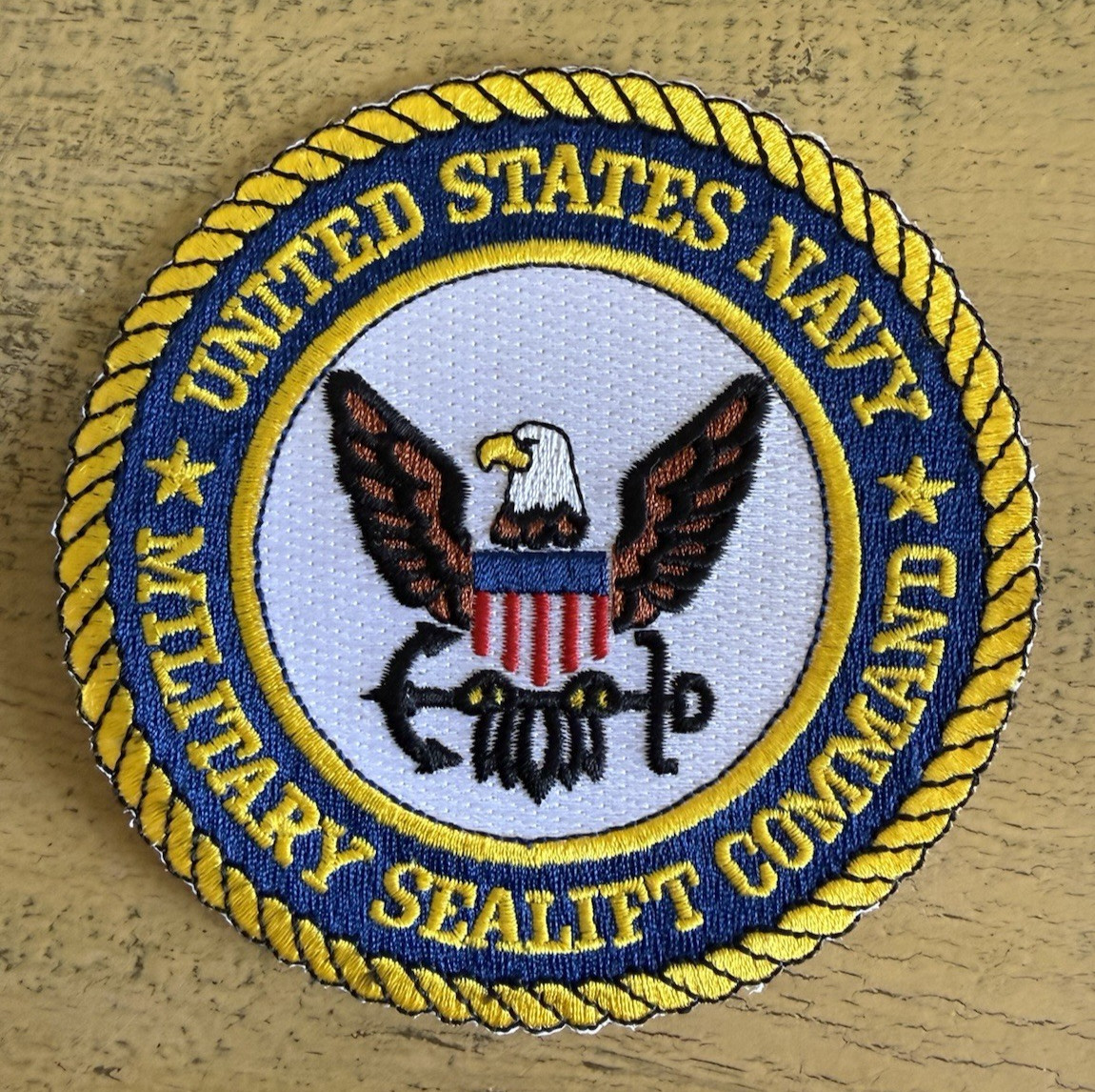 US Navy Military Sealift Command Patch 4 Inch Diameter
