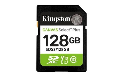 Kingston SDS3/128GB SD Card 128GB Kingston SDXC Canvas Plus Gen3 C10 retail