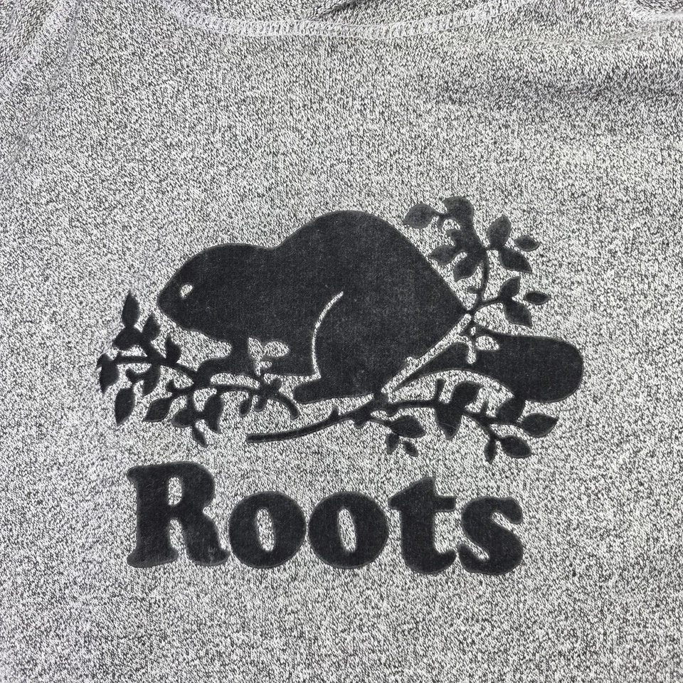 Roots Hoodie Men Large Gray Canadian Heritage Beaver Logo Sweater Pullover Shirt - Image 3 of 4