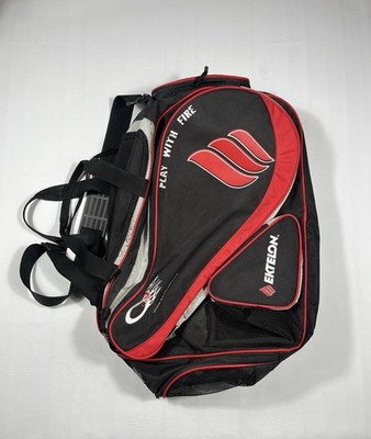 Ektelon O3 Speedport Racquetball Bag Large Duffle Black Red Play With Fire Gear