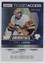 2021 Upper Deck Credentials 2020-21 Debut Ticket Access /999 Emil Larmi #78 1dl2