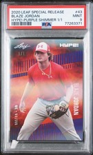 PSA 9 MINT Blaze Jordan 2020 Leaf Hype #43 Rookie Card Purple Shimmer #1/1
