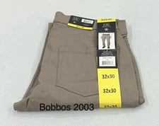 Urban Star Men's Stretch Relaxed Fit Straight Leg Pants, Tan, Size 32X30