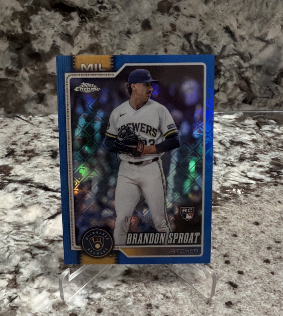 2026 Topps Chrome Logofractor - Brandon Sproat #59 Blue Refractor /150 (RC)