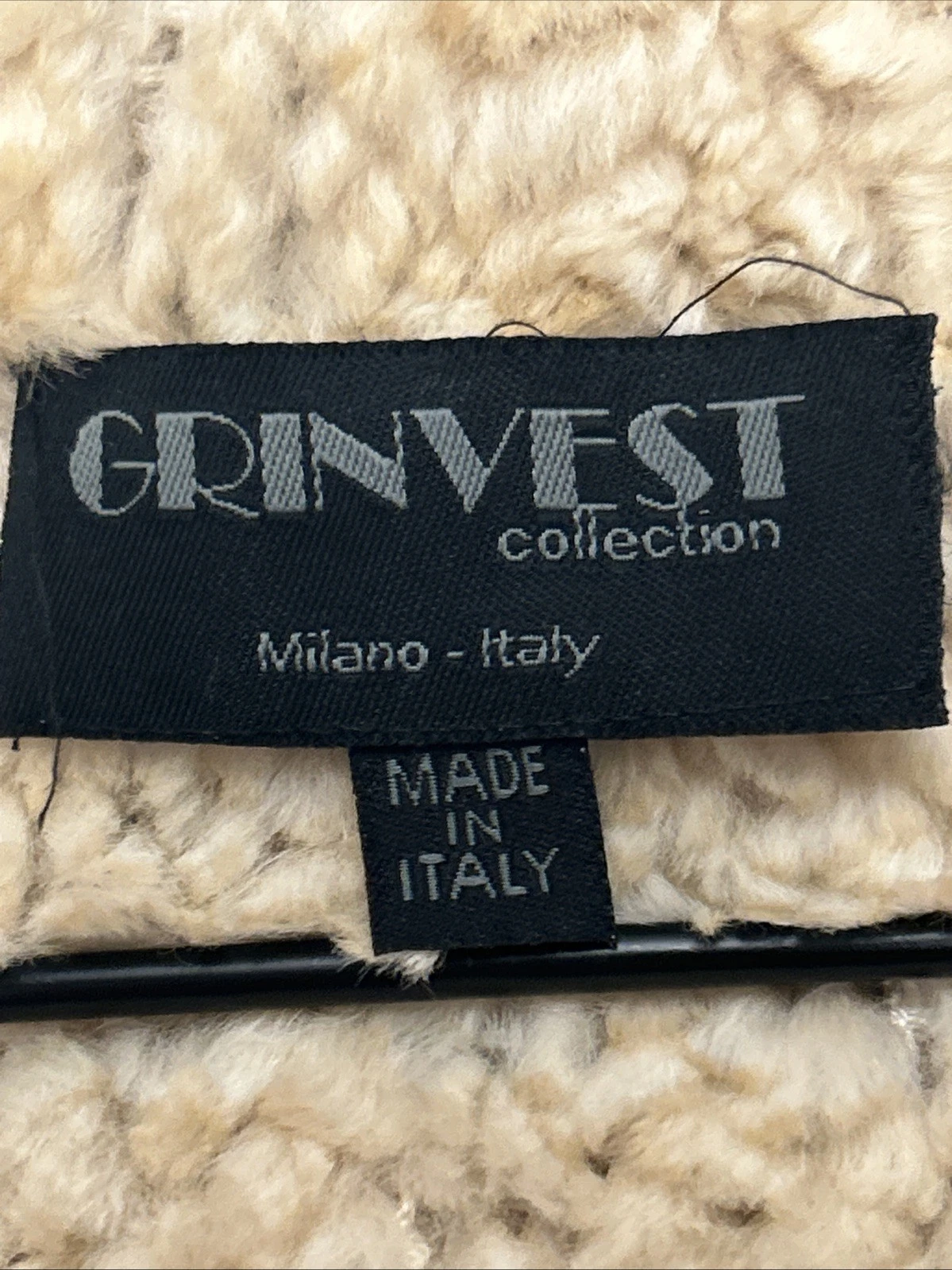 OFF WHITE Poncho pelliccia collezione Grinvest full zip cappuccio tasche avorio lusso vecchi so