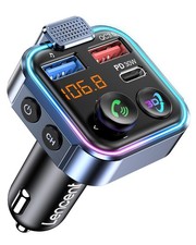 LENCENT Bluetooth 5.3 FM Transmitter, Wireless Radio Adapter Car Kit with Typ...