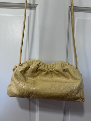 Mansur Gavriel Mini Cloud Clutch BUTTER Naplak Leather Original $545 Ink Stains!
