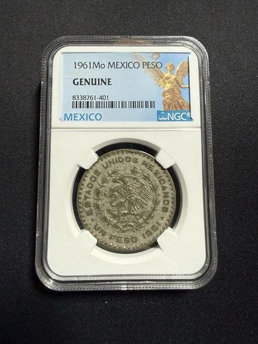 1961 Mo Mexico 1 Peso Certified Coin NGC