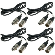Chauvet Professional DMX5P25FT 5-Pin 25 FT DMX Cable 4-Pack
