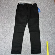 Nautica Pants Boys 18 Husky Black School Uniform Adjustable Waist Stretch