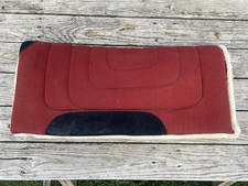 Lightly used Diamond Wool brick red Western work pad 32" x30" US made