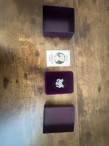 1986-S American Silver Eagle Proof 1 oz .999 Silver Dollar – Box & COA.