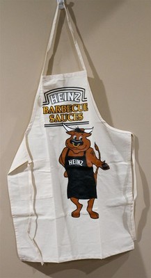 Vintage 1990s Heinz Billy the Bull Barbecue Sauce Apron