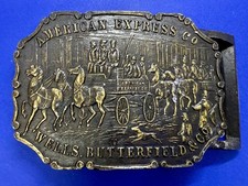 American Express Co. Wells Butterfield  Co. Commemorative Belt Buckle by SYNEK