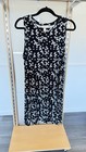 LOFT Outlet Damen großes schwarz weiß Blumen ärmelloses Swing Kleid