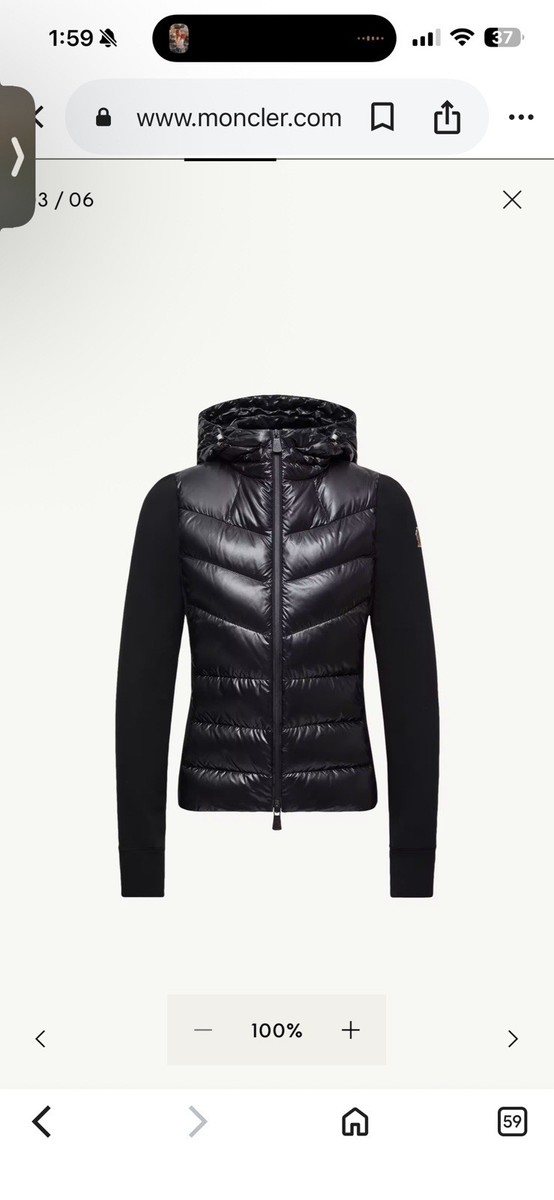 MONCLERジップアップジャケット NWT Moncler Grenoble Maglia Women's Full Zip Fleece Cardigan