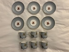 Wedgwood Kit Kemp Sailors Farewell Espresso Cups  Saucers Set of 6