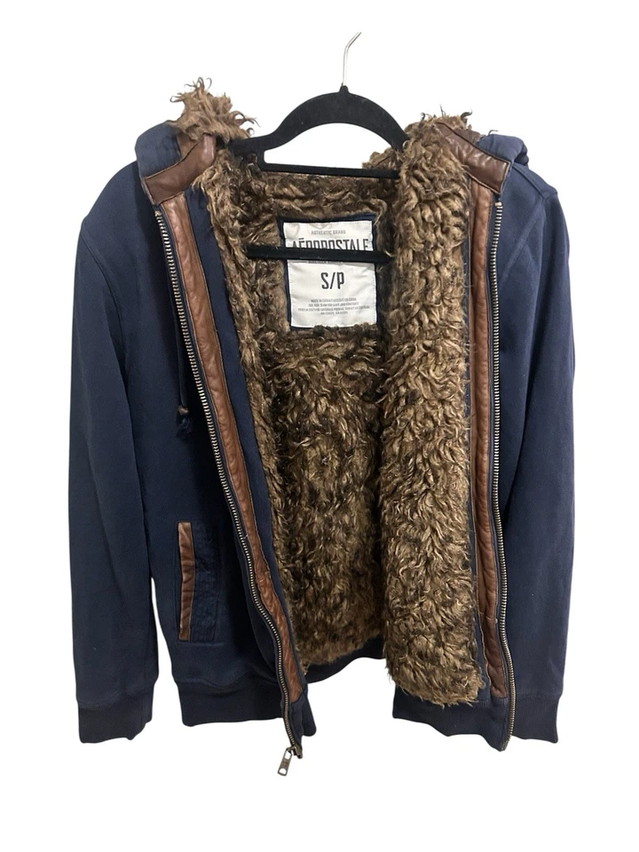 Y2K VINTAGE Aeropostale Fur Lined Men's Jacket Size A - Image 3 of 4