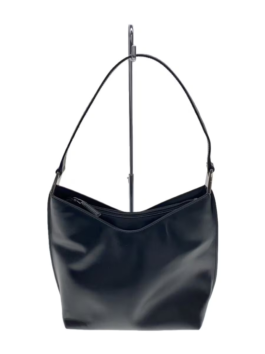 GUCCI Black Leather One Shoulder Tote Bag Women’s Authentic