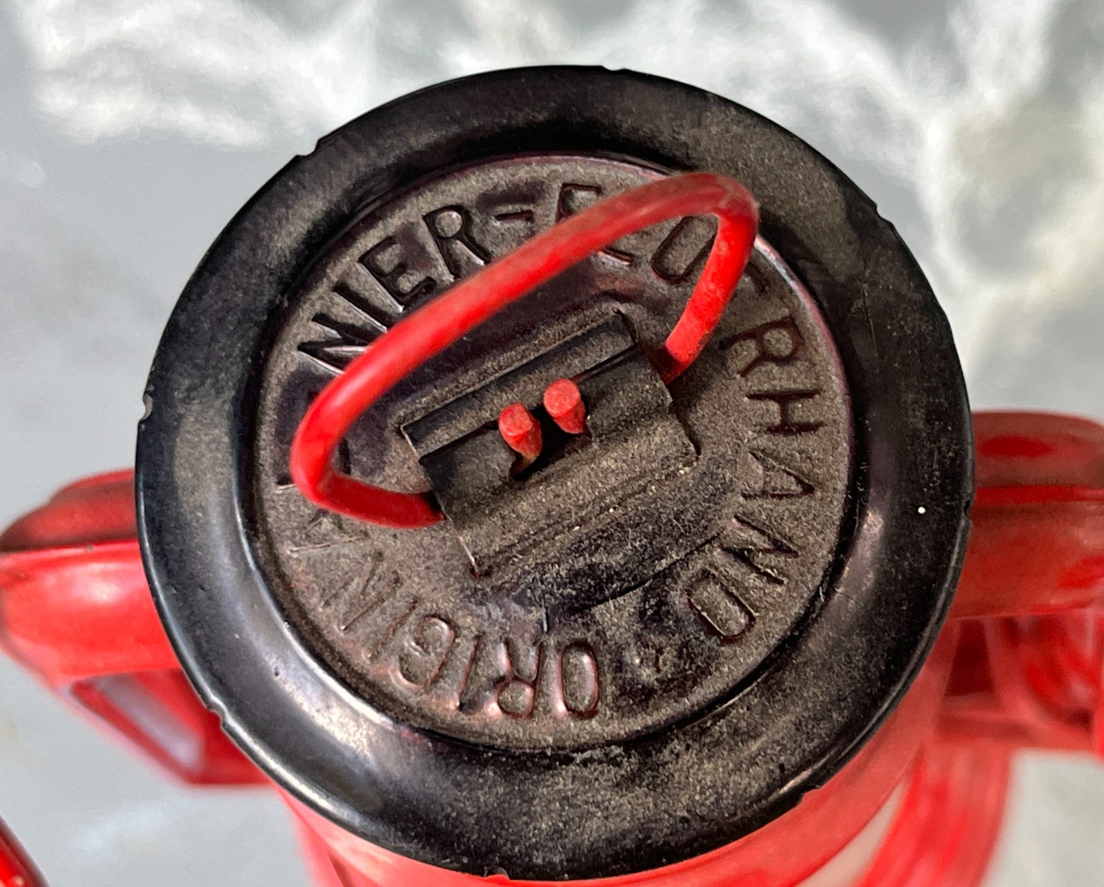 Red FeuerHand Sturmfest Lantern 175 W. Germany Super Baby Jena Glass 1175 1176