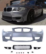 BMW E81 E82 E87 E88 04-11 3DR 5DR 1M LOOK FRONT BUMPER FOR FOGLIGHTS WASHERS