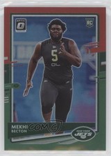 2020 Panini Donruss Rookie Optic Preview Red & Green Prizm Mekhi Becton 0sm7