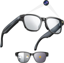 AI Camera Smart Glasses for Men Women with 8MP, 4K Photo/1200P HD Video Recordin
