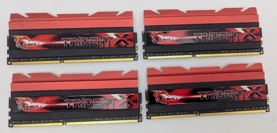 G.Skill Trident X 32GB Kit (4x8GB) DDR3 2400 MHz PC3-19200 RAM F3-2400C10Q-32GTX - Image 2 of 4