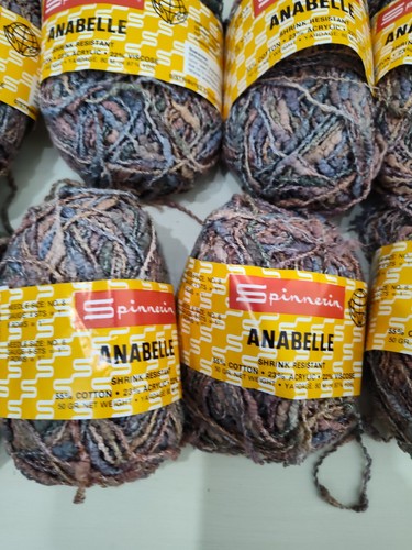 Spinnerin Anabelle Yarn Lot of 12 Skeins 55% Cotton 23% Acrylic 22% Viscose - Picture 7 of 11