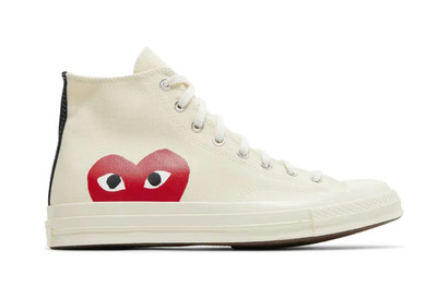 SIZE 4.5 MENS / 6.5 WMNS - Comme des Garçons Play Converse Chuck 70 High 150205C