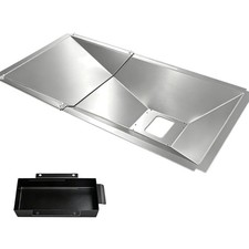 GFTIME Universal Fettwanne mit Auffangwanne 60-80cm für Gasgrill Verstellbar