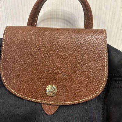 LONGCHAMP リュック ブラック ブラウン Longchamp Le Pliage Backpack in Black Nylon New From Japan | eBay