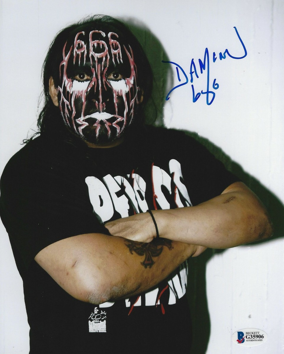 Damian 666 Signed 8x10 Photo BAS Beckett COA Picture Autograph WWE WCW FMW  AAA 2