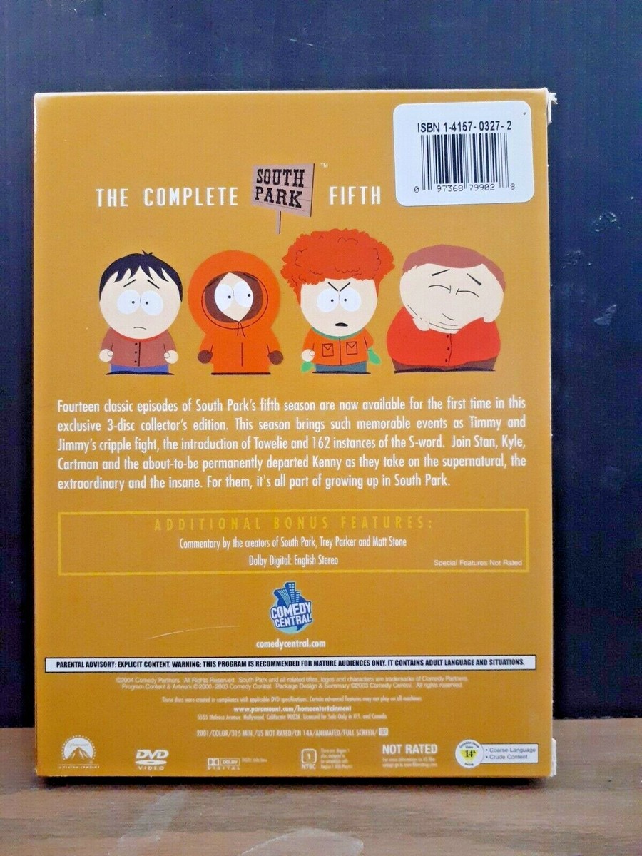 South Park - The Complete Fifth Season DVD 97368799028| eBay