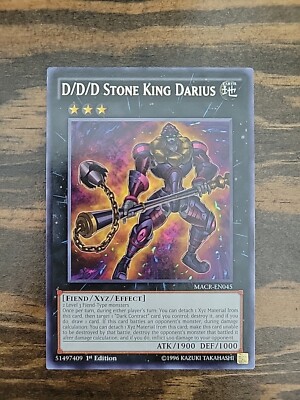 Yu-Gi-Oh! - D/D/D Stone King Darius - MACR-EN045 - Rare - 1st Ed - NM/M