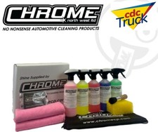 Chrome(NW) Pink INTERIOR KIT  5 x 500ml Bottles + Cloths  FREE Postage